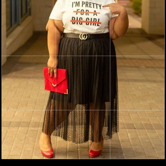 I'm Pretty. White & Red Crop Top T-Shirt size 2x - Picture 10 of 11